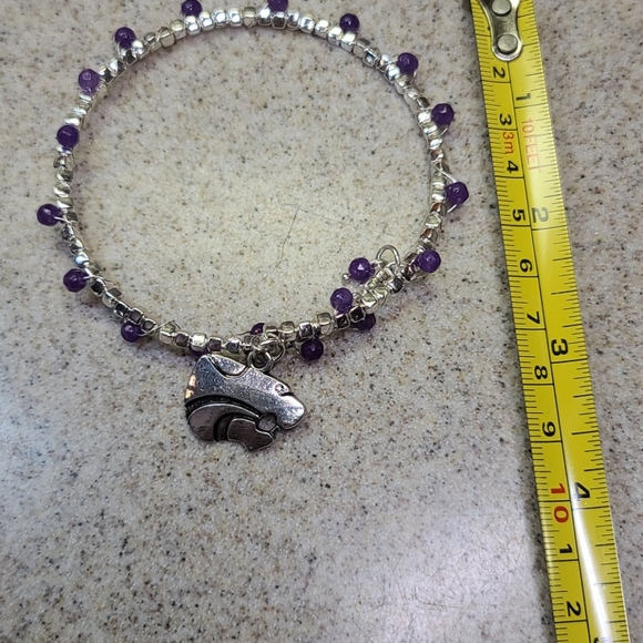 PANTHER BRACELET Silver/Purple. ADJUSTABLE - Picture 6 of 9
